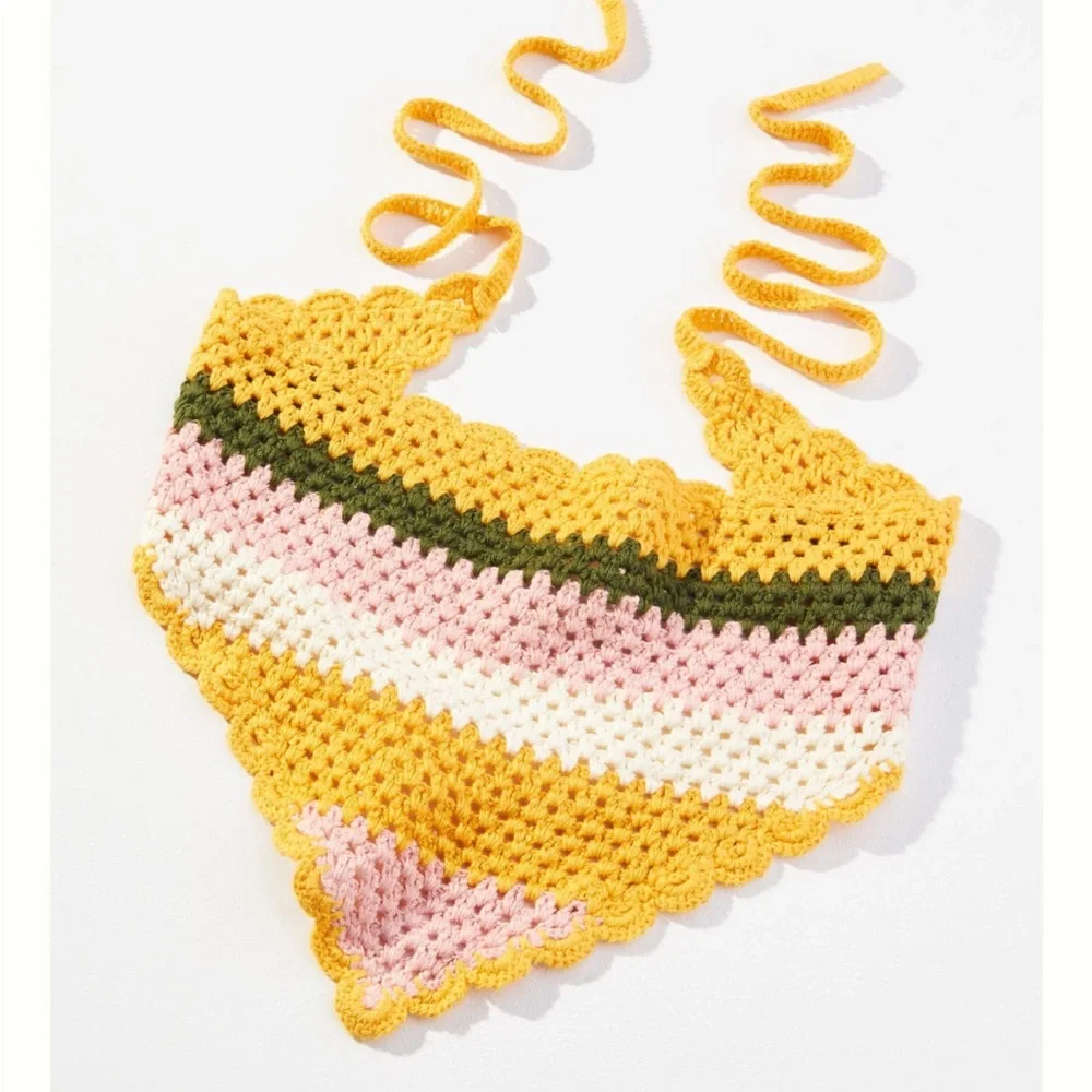 New🌟Anthropologie-Triangle Crochet Hair Scarf